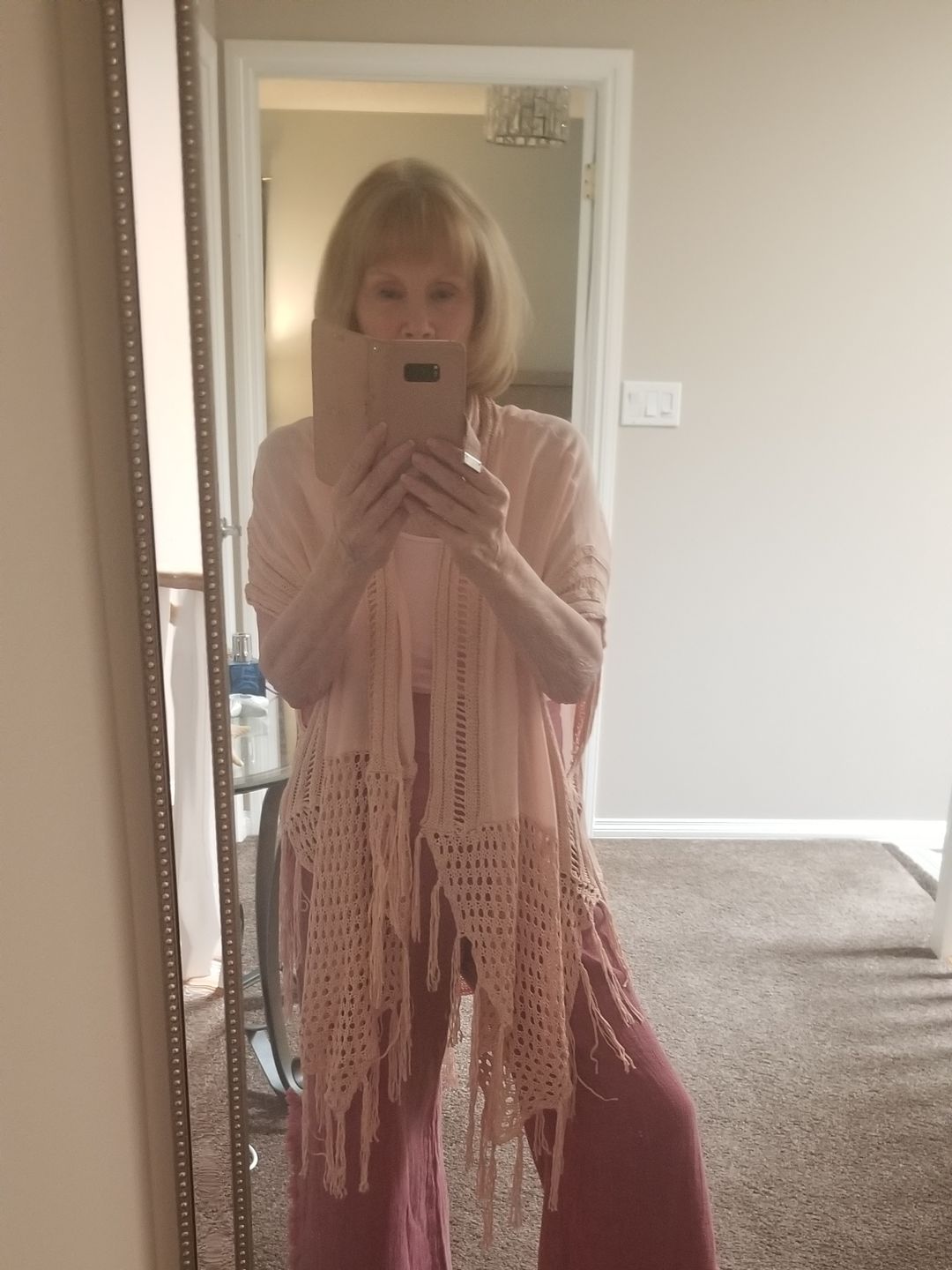 Customer photo review of My Cozy Crochet Cardigan (Blush)