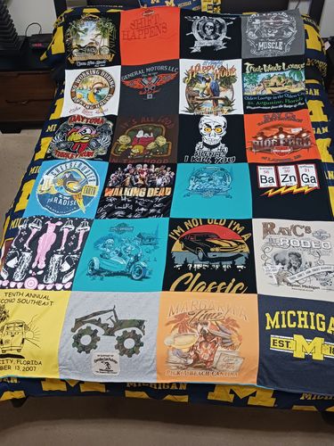 T-shirt quilt from michigan university by Katrina from FL