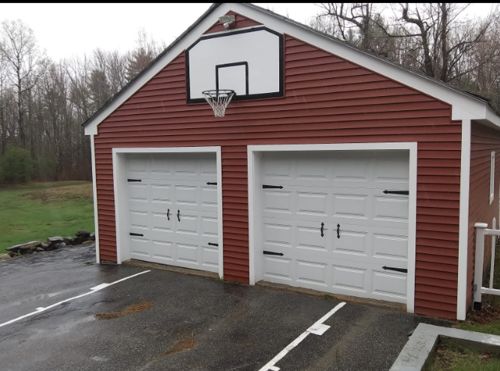 Customer photo review of Decorative Garage Door Hinge and Handle Magnet Accents (6-PC Set)