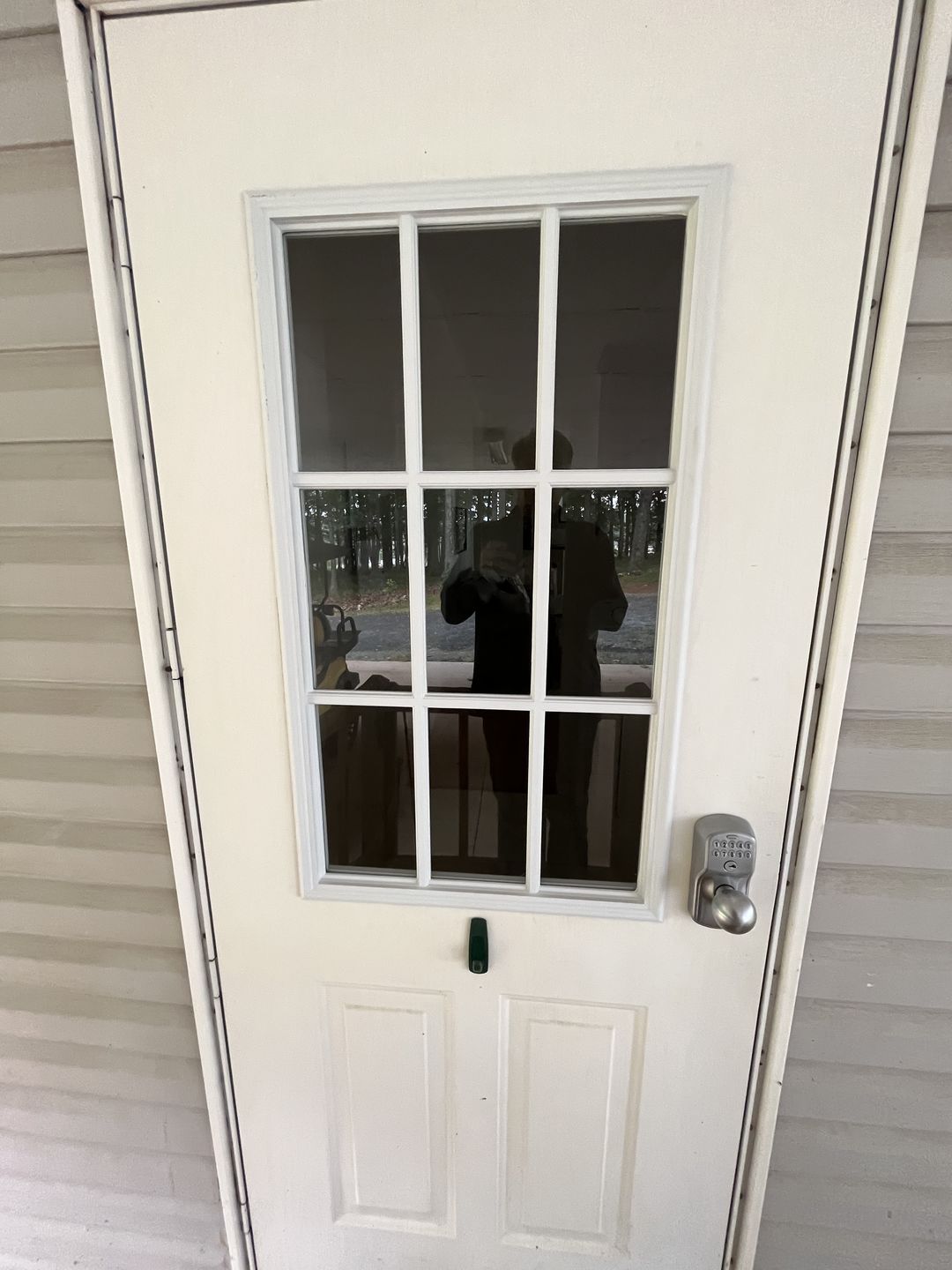 Customer photo review of Clear 9 Lite Glass and Frame Kit (Interior 1 3/8" Door Thickness - Half Lite)