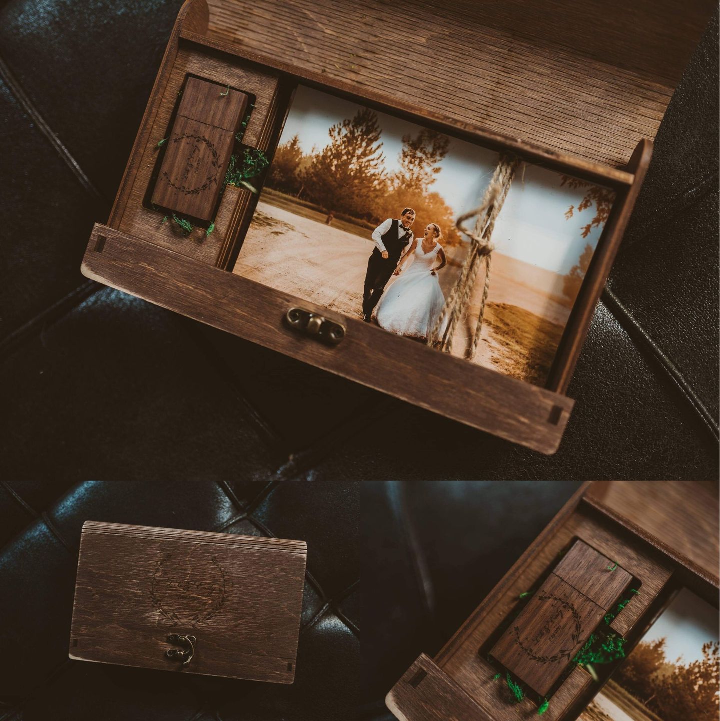Customer photo review of Wedding Photo Box Wooden Memory Print Box