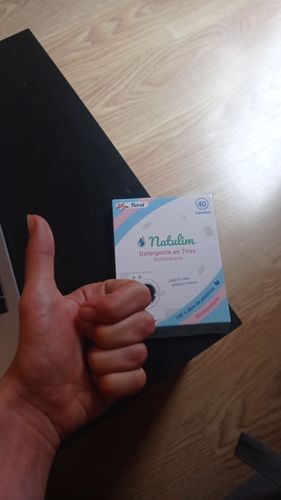 Customer photo review of Eco-Tiras de Detergente 40 lavados Natulim