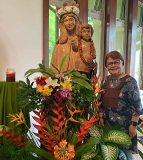 Customer photo review of Premium Brown Scapular, Brown & Cream, Our Lady of Mt. Carmel with Promise