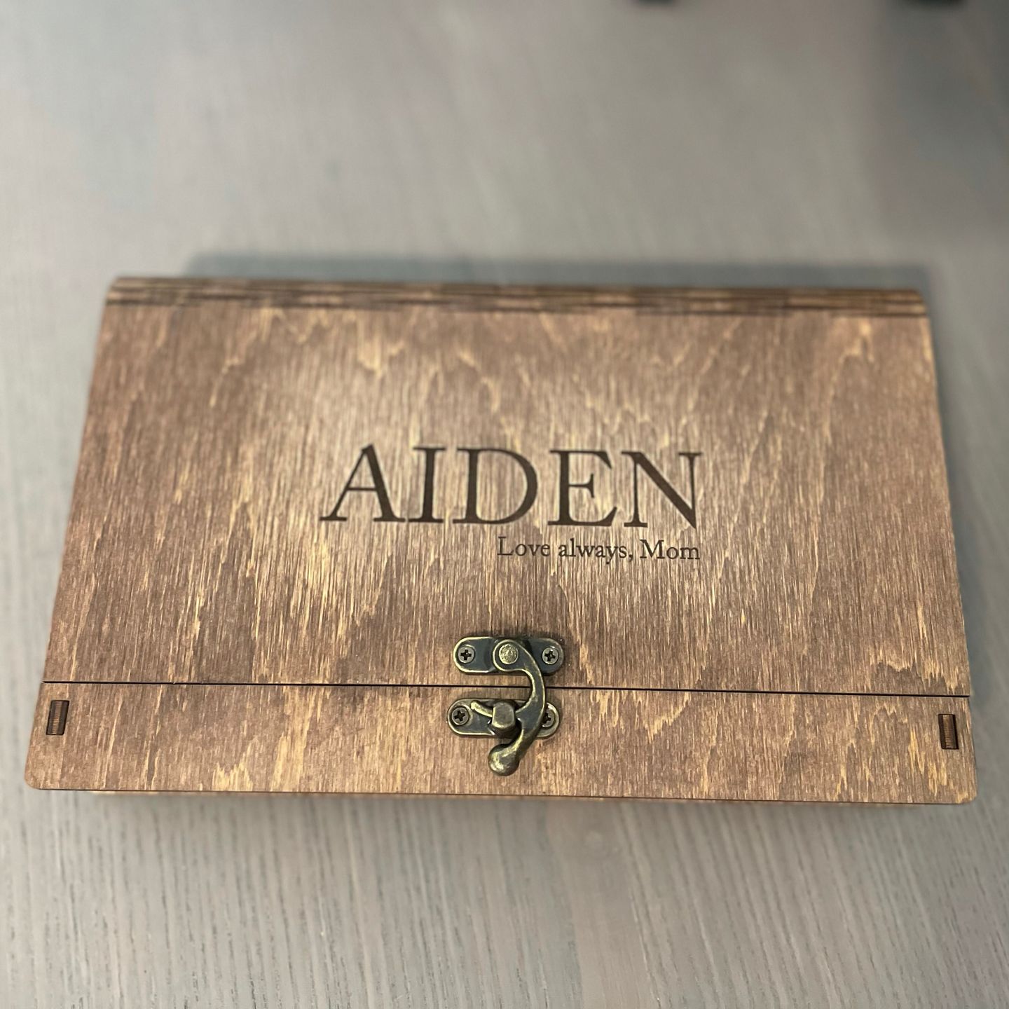 Customer photo review of Wedding Photo Box Wooden Memory Print Box