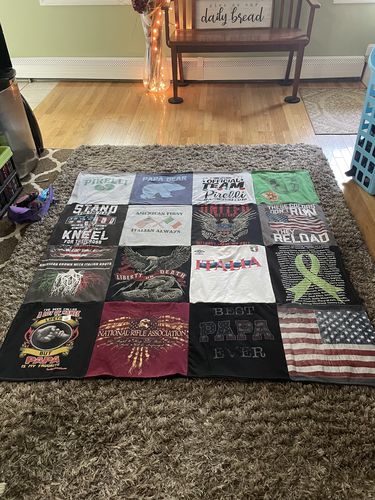 Customer photo review of Classic T-Shirt Blanket