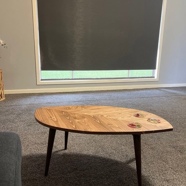 Customer photo review of Solid Spruce Modern Center Table