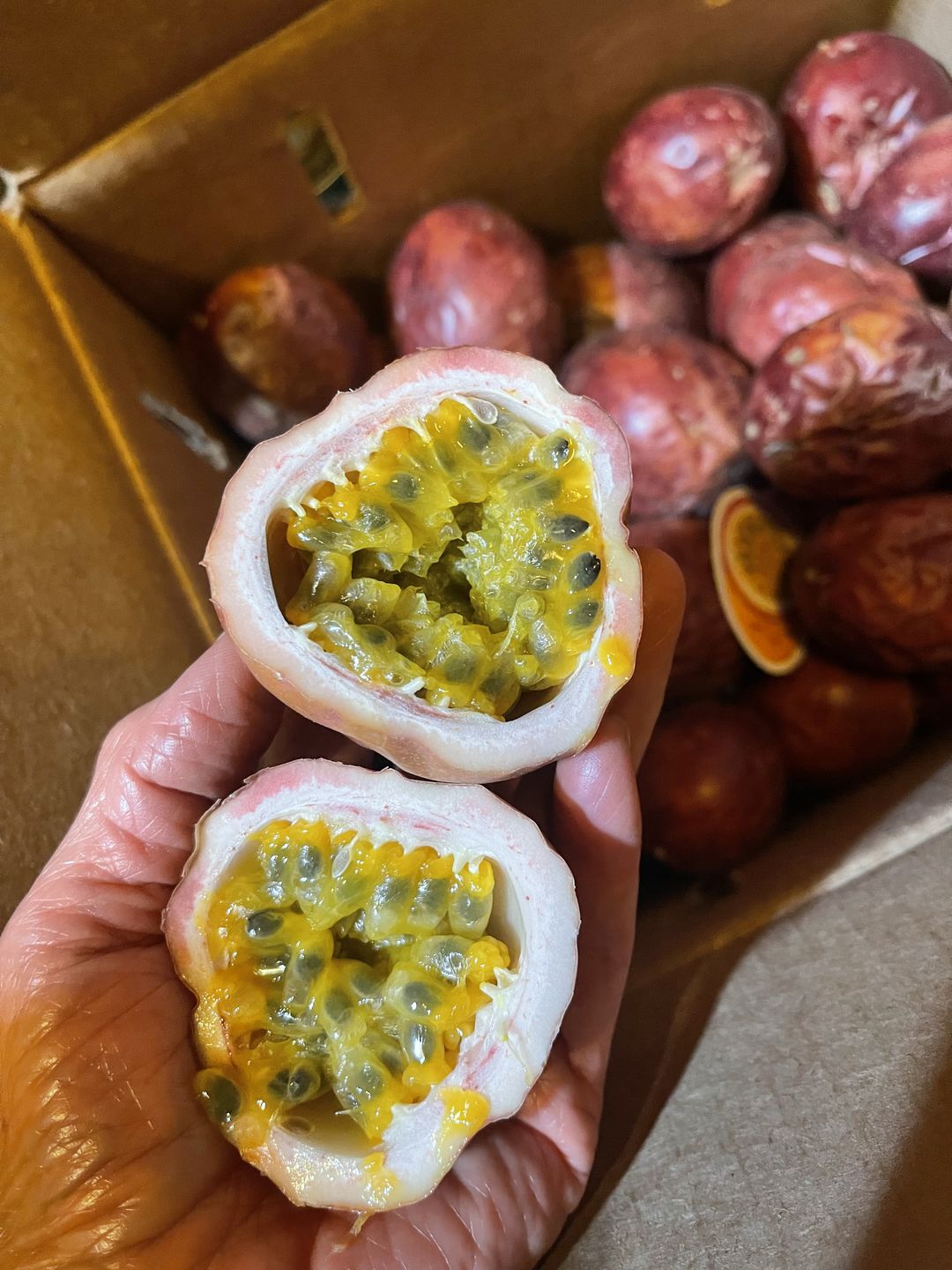 Customer photo review of Purple/Pink Passionfruit (Lilikoi) Box
