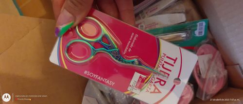 Customer photo review of Tijera Punta de Garza Camaleón Fantasy Nails