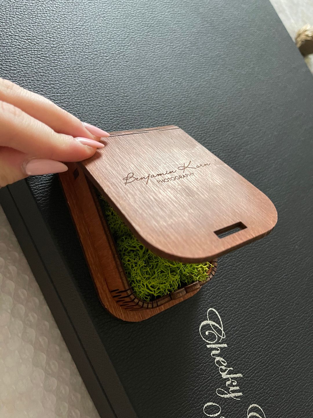 Customer photo review of Gift Personalized Box with USB Flash Drive for Wedding Clients