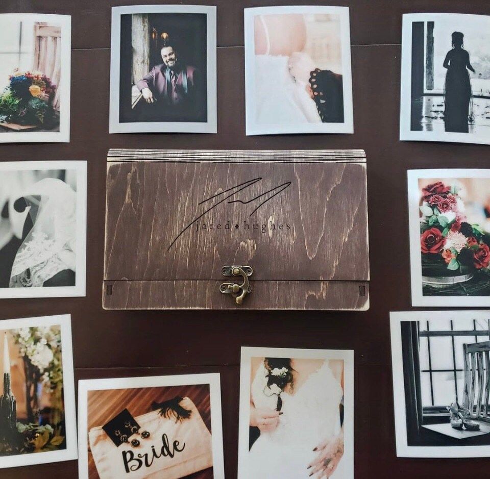 Customer photo review of Wedding Photo Box Wooden Memory Print Box