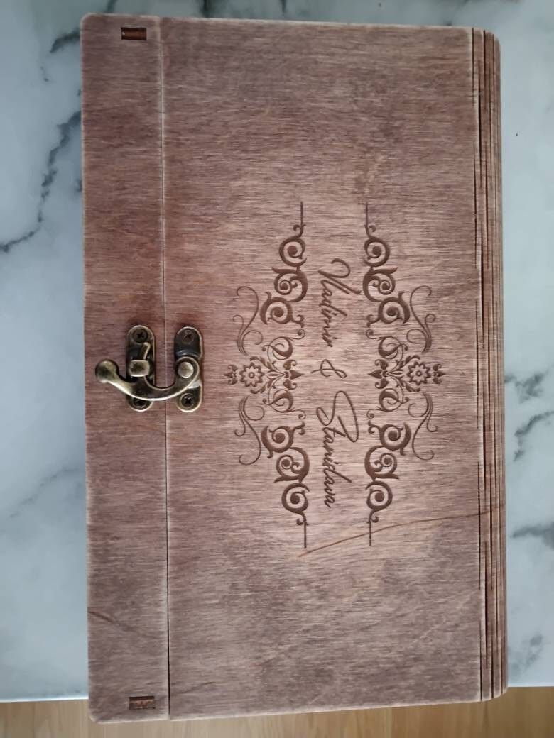 Customer photo review of Wedding Photo Box Wooden Memory Print Box