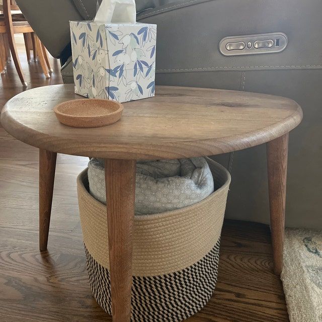 Customer photo review of Ercol Style Solid Walnut Set of Three Nesting Table