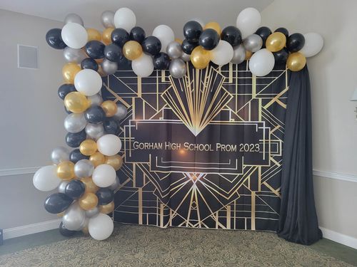 Customer photo review of Roaring 20S Birthday Party Backdrop Great Gatsby Theme