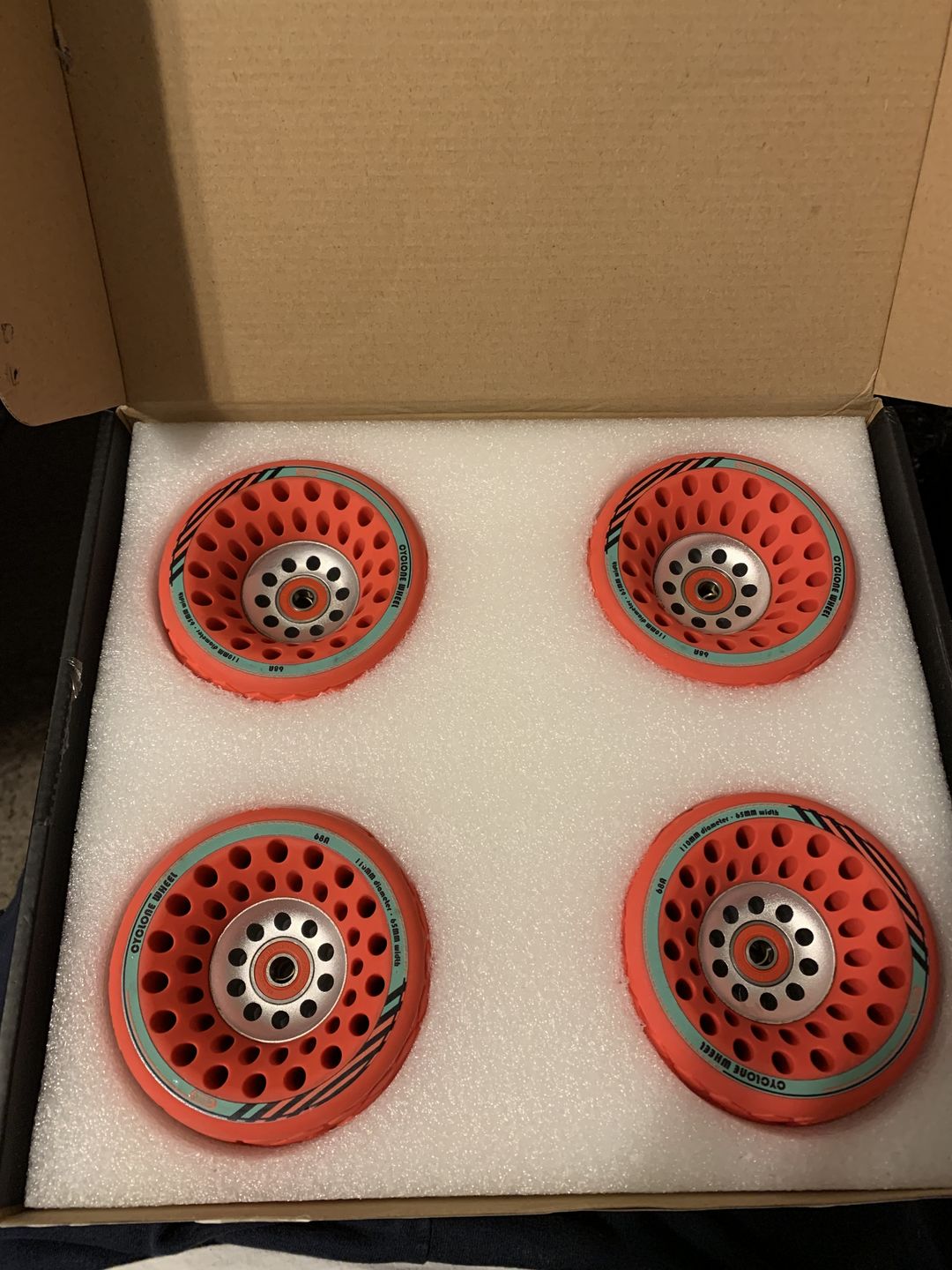 Customer photo review of Meepo Cyclone 110s Ultra Comfort High Grip Street Wheels - Belt/Direct Drive ONLY