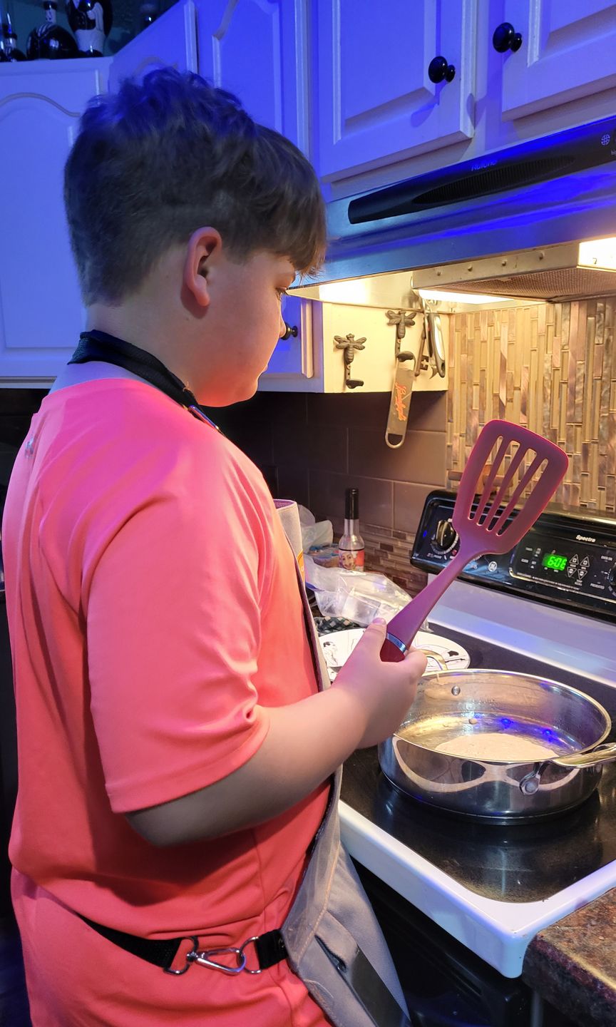 Customer photo review of Cousin T's Chocolate Chip Gourmet Pancake Mix (2 Pack)