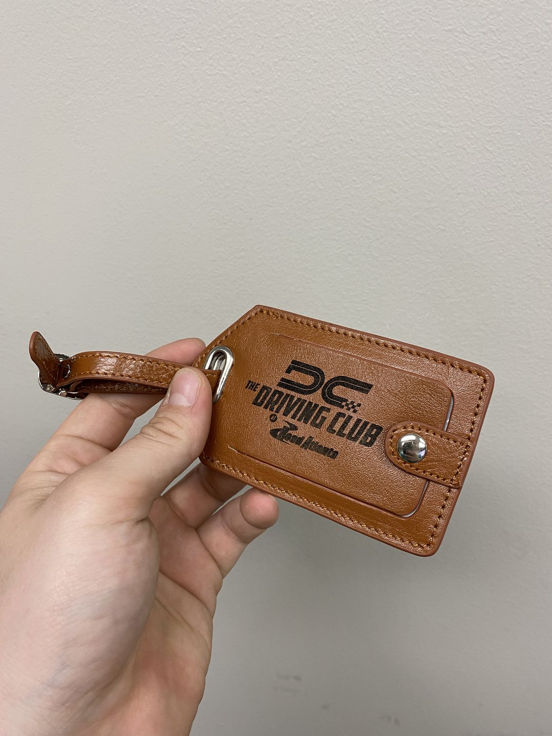 Customer photo review of Personalized Leather Luggage Tag with Monogram or Handwriting