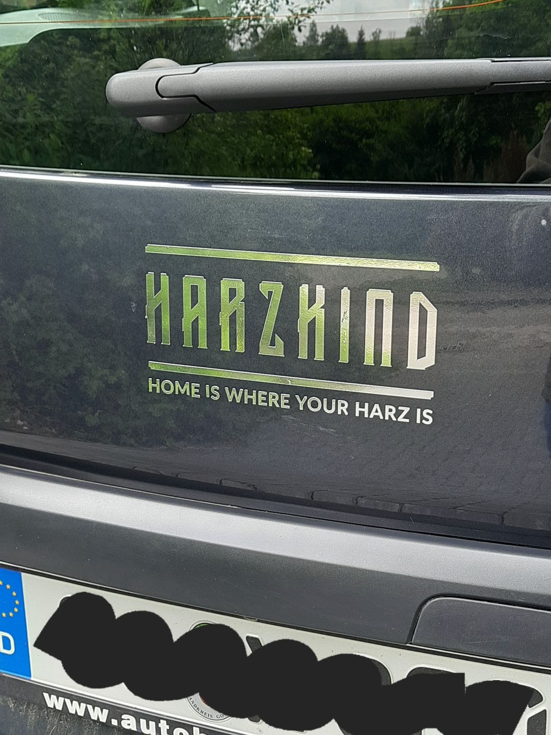 Customer photo review of HARZKIND Autoaufkleber