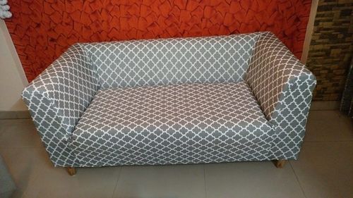 Customer photo review of Gray Diamond Elastic Sofa Slipcovers