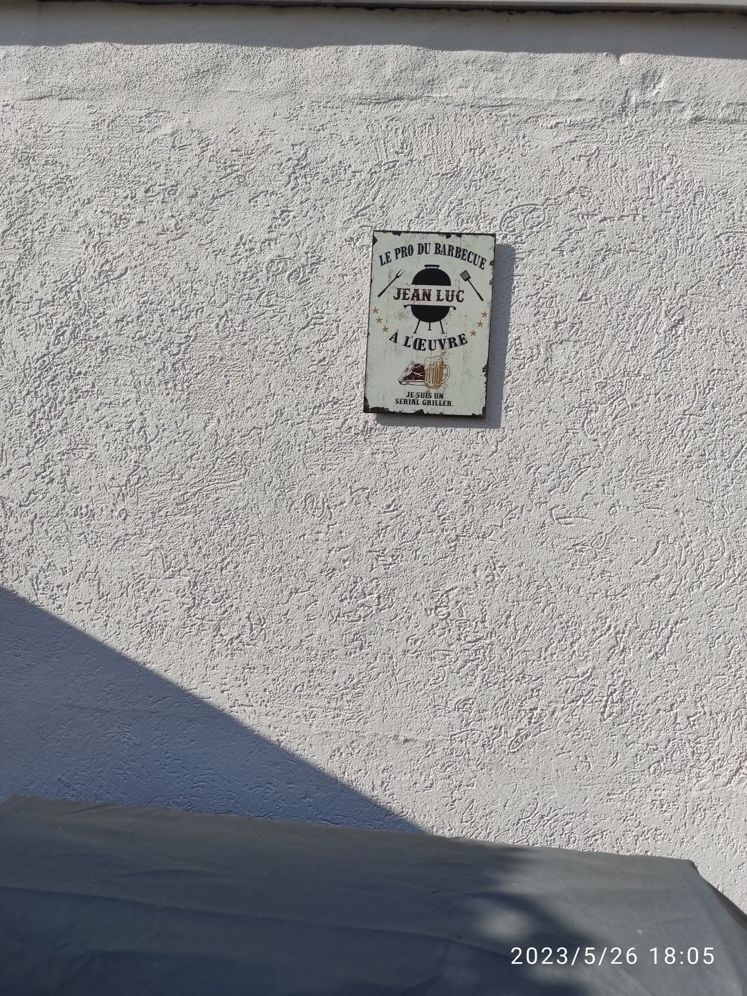 Customer photo review of Pro du Barbecue - Plaque de porte personnalisée