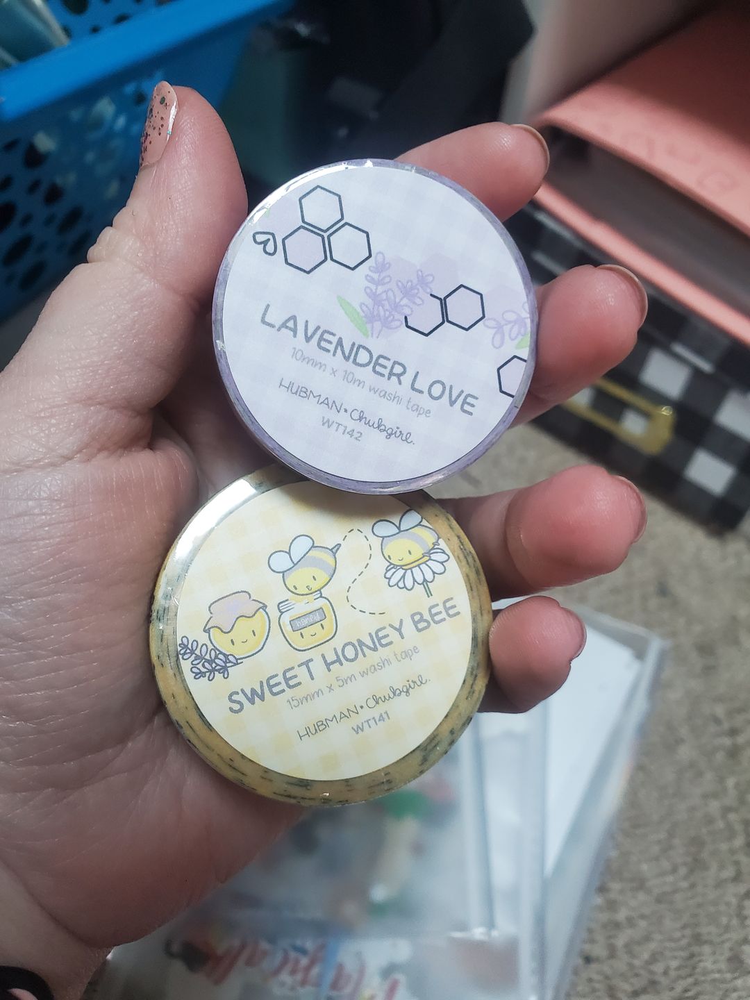 Customer photo review of Honey Lavender Washi Tape (Set of 2)
