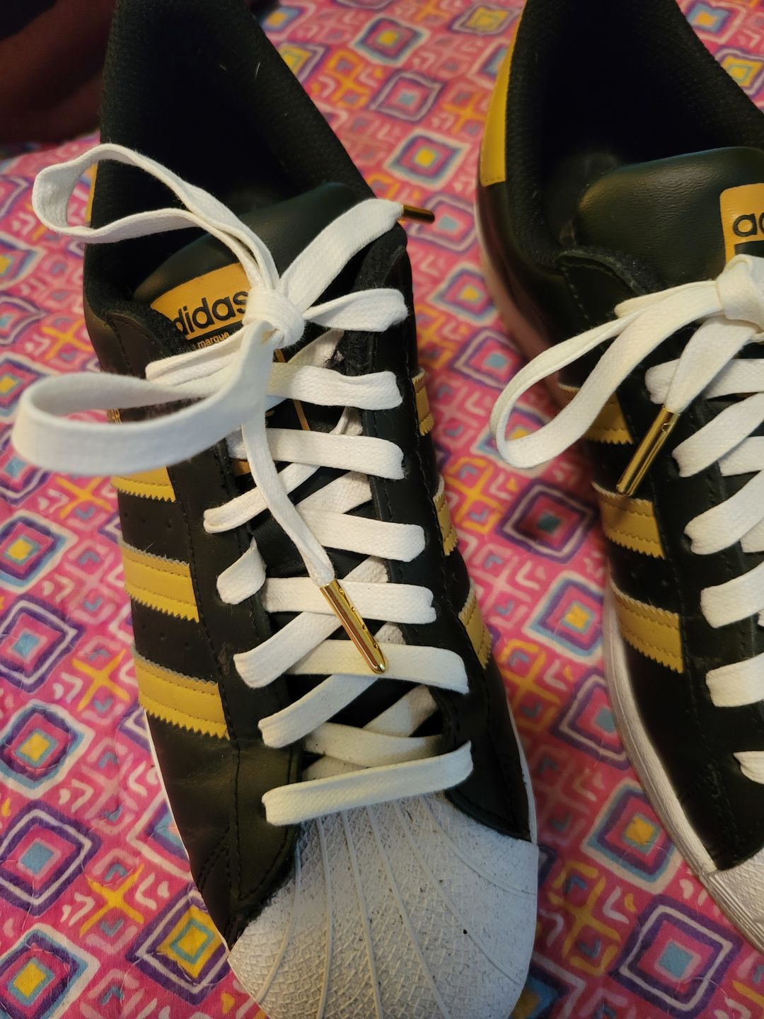 Customer photo review of Flat Waxed Cotton Shoe Laces