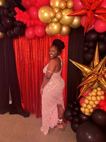 Customer photo review of Regal Dress (Not Transparent)