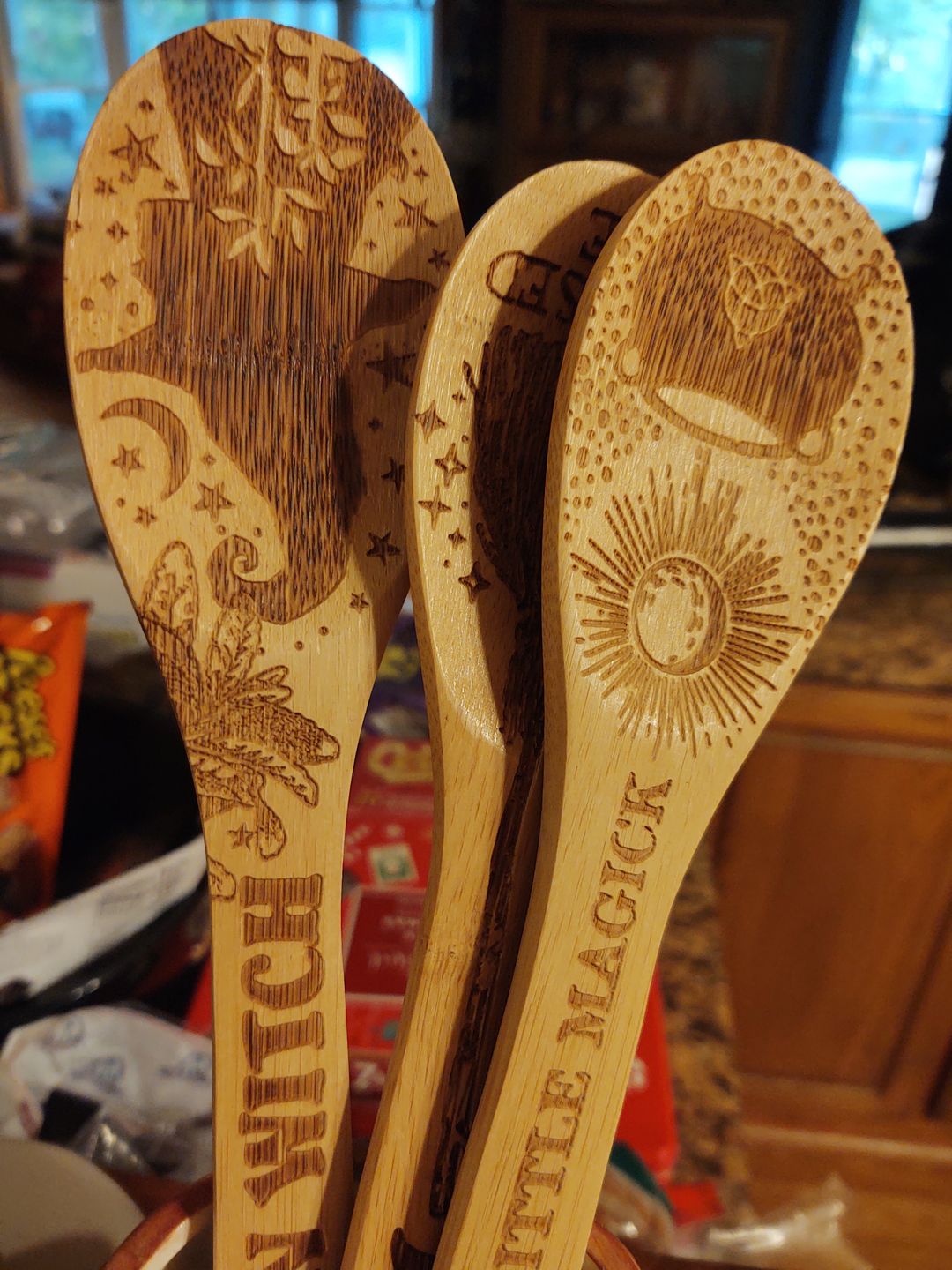 Customer photo review of Witchy Bamboo Wooden Spoon