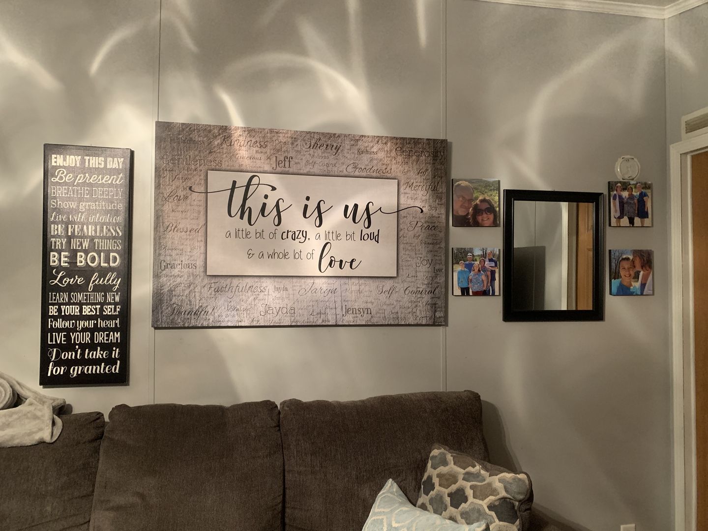 Customer photo review of Personalized "This Is Us" With Names on Background Premium Canvas