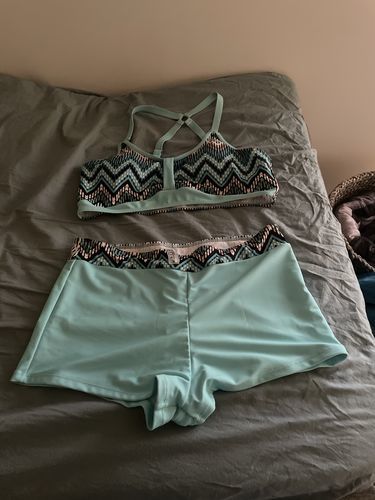 Customer photo review of Bikini z geometrycznym nadrukiem z wysokim stanem