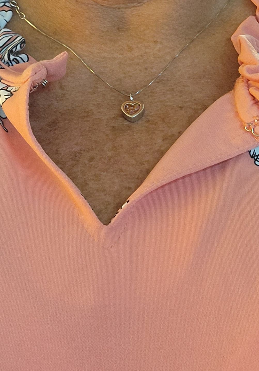 Customer photo review of Dainty Heart Cremation Pendant