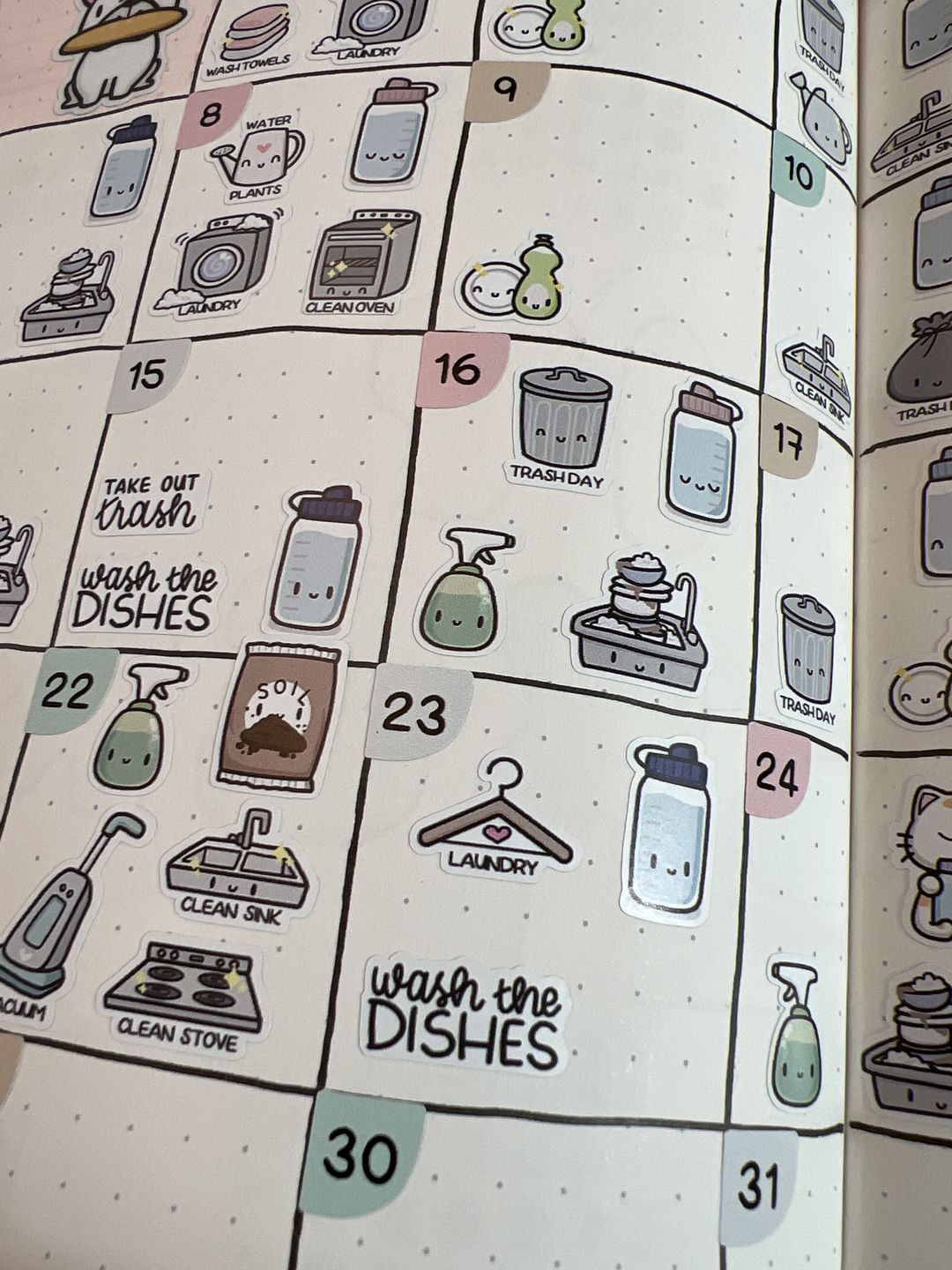 Customer photo review of Hydrate Planner Stickers