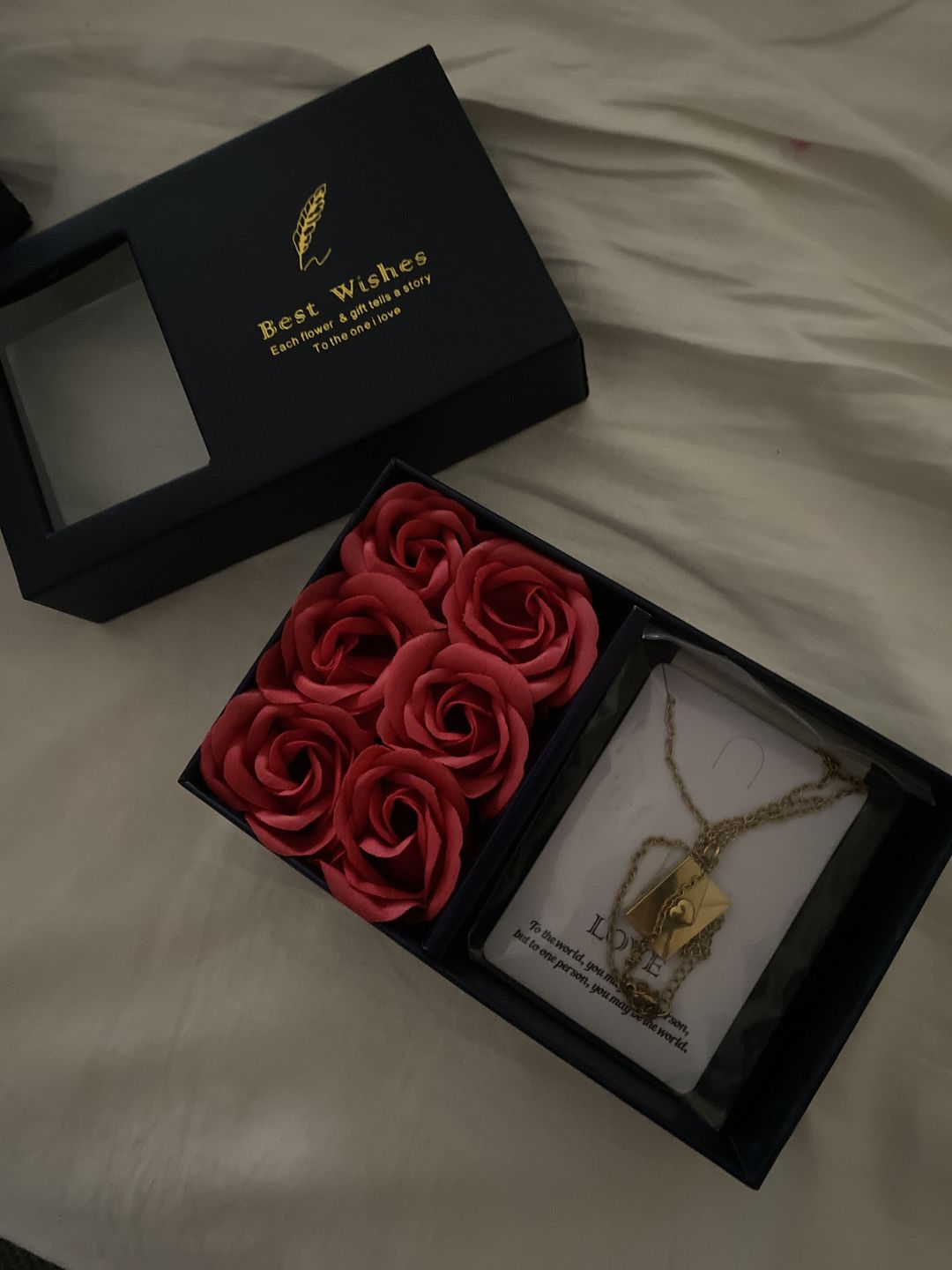 Customer photo review of Personalized Envelope Necklace