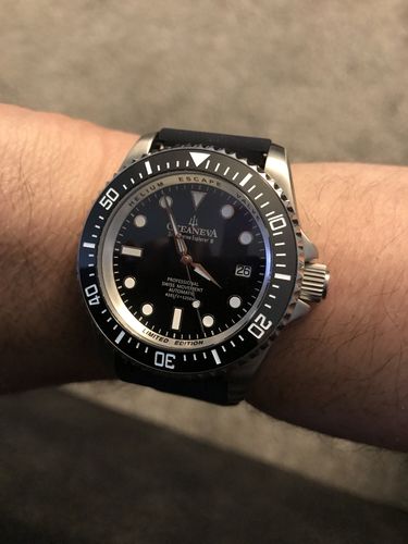 Customer photo review of Oceaneva™ Men's Deep Marine Explorer II1250M Pro Diver Watch Blue Black