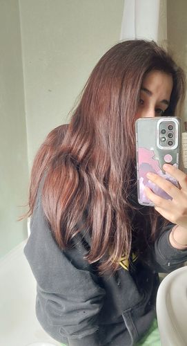 Reseña con foto de un cliente sobre Henna Jamila Hair