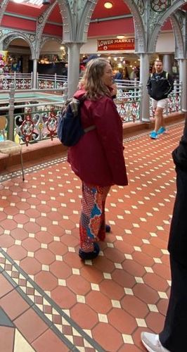 Customer photo review of Spodnie z szerokimi nogawkami w kolorowe bloki i wzór paisley