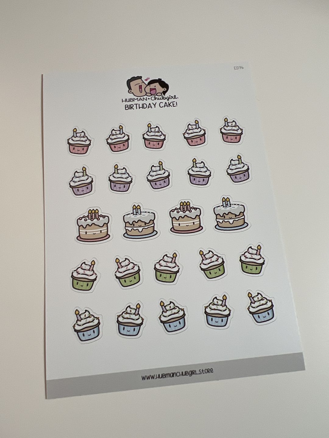 Customer photo review of Birthday Cake! Planner Stickers