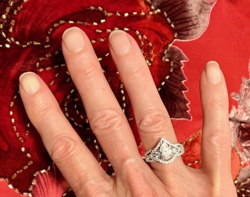Customer photo review of Woven 3-Stone 1.3ct CZ Ring in Sterling Silver