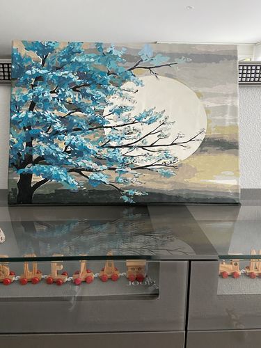 Customer photo review of Malen nach Zahlen - Pusteblumen Sonnenuntergang