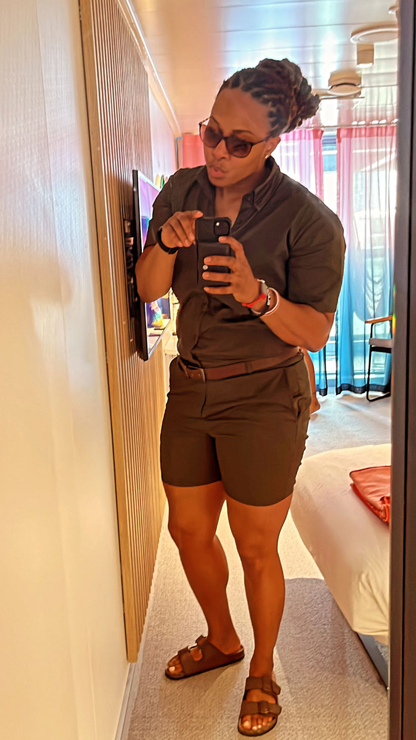 Customer photo review of Olive Mens Romper