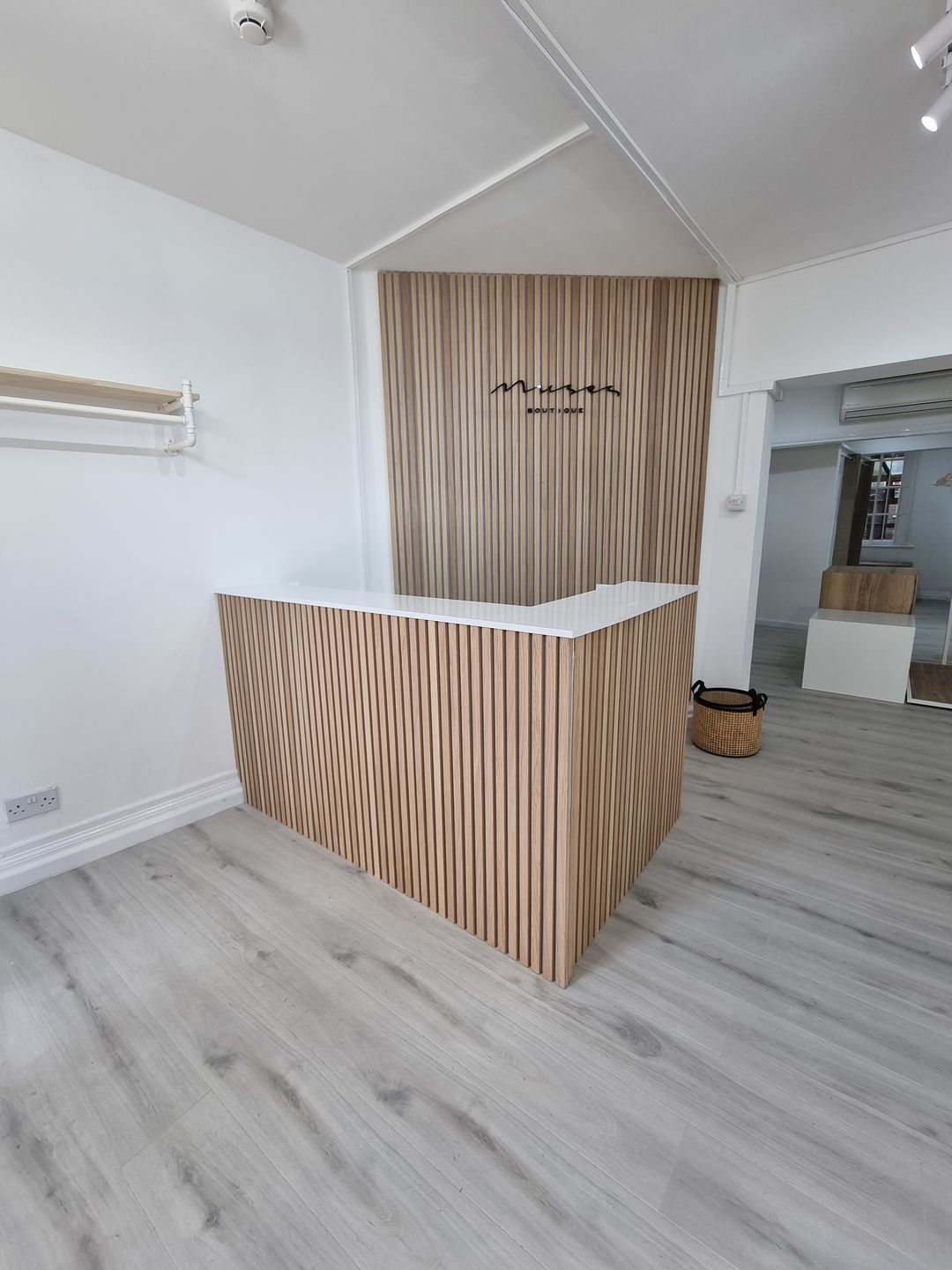 Customer photo review of SlatWall Acoustic Natural Oak