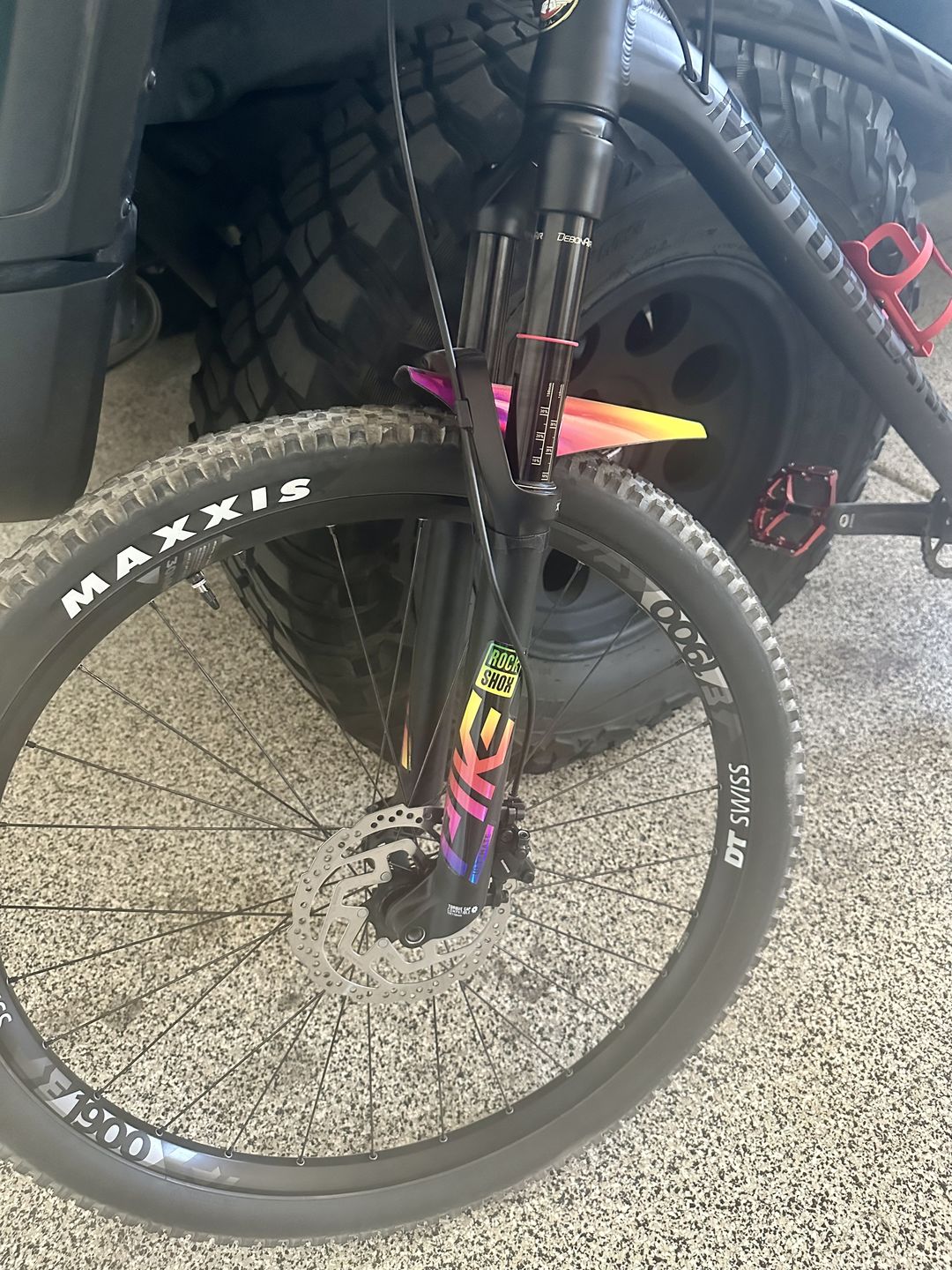 Customer photo review of Metallic RockShox Pike Fork Decal