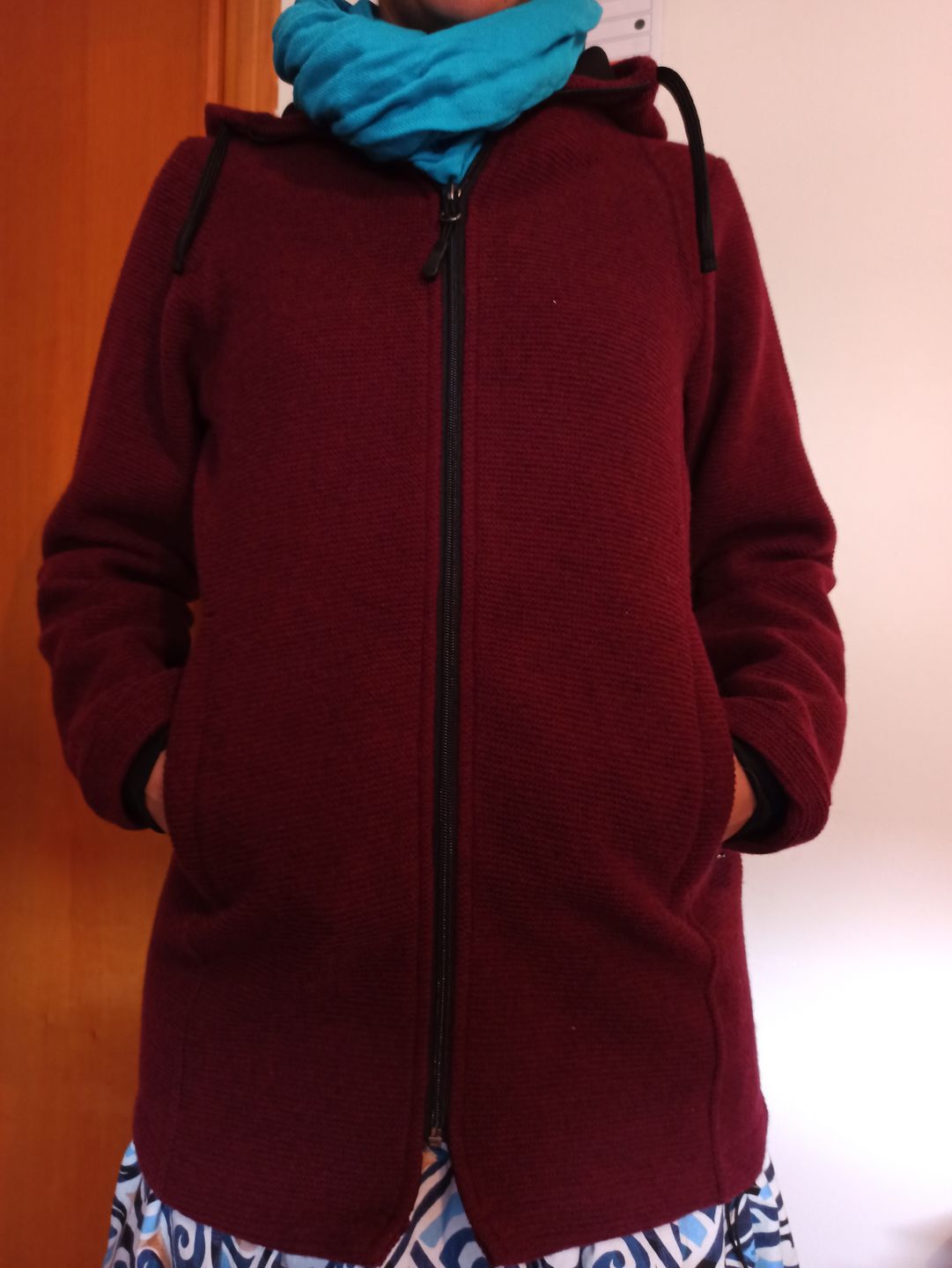 Customer photo review of Cappotto Donna in Lana con Cappuccio