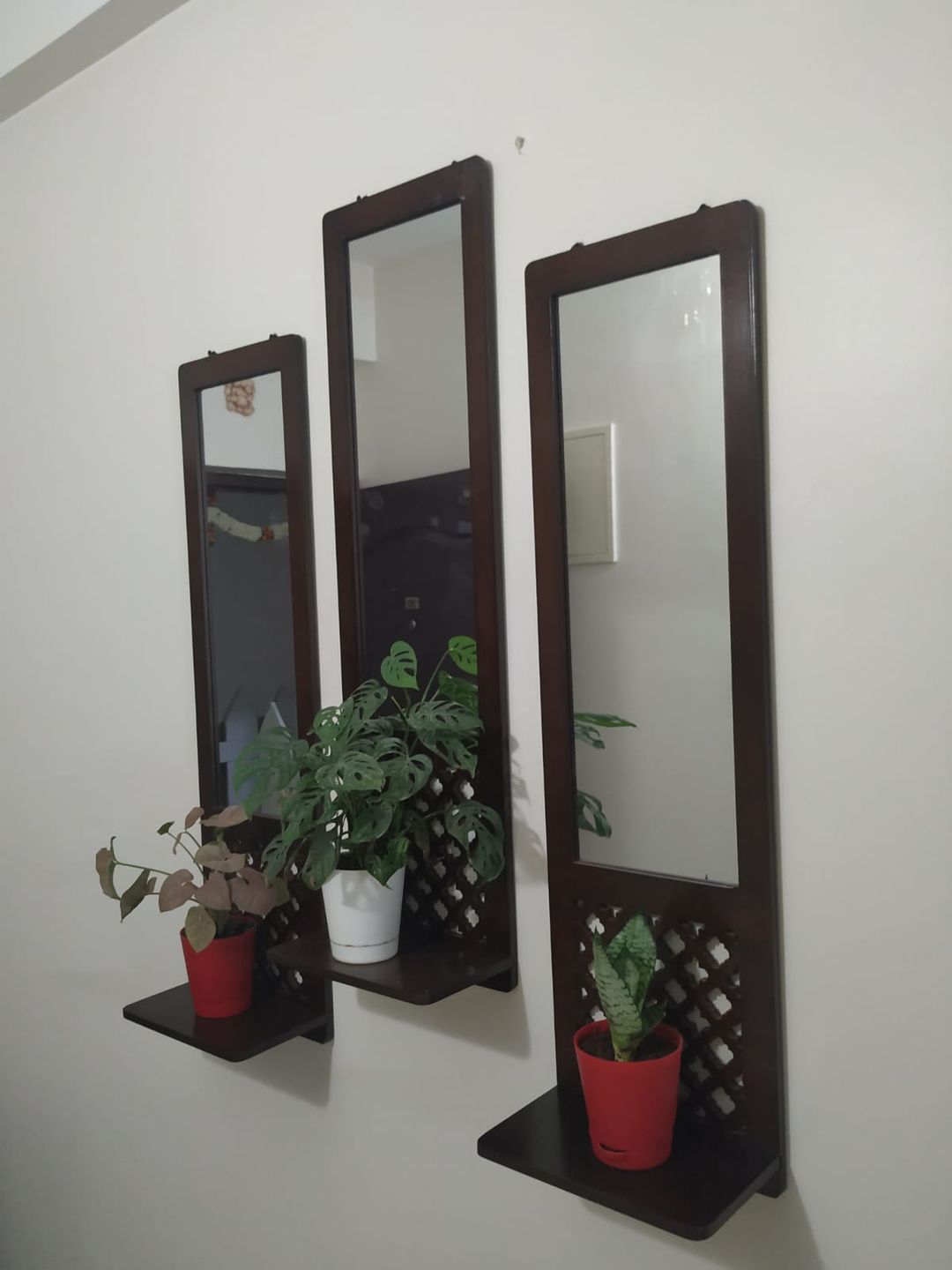 Customer photo review of Designer Long Wall Mirror- Set of 3