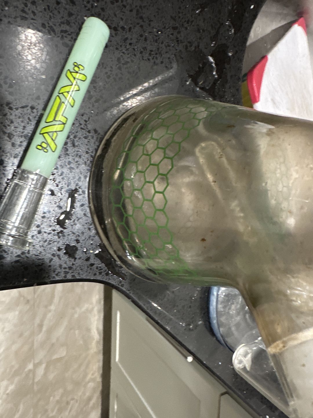 Customer photo review of 3" - 5" Clear Downstem