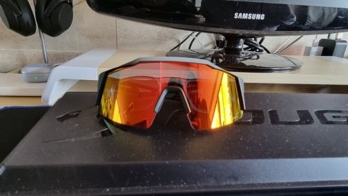 Customer photo review of REVO KE9023 Red Blue Photochromic Sunglasses