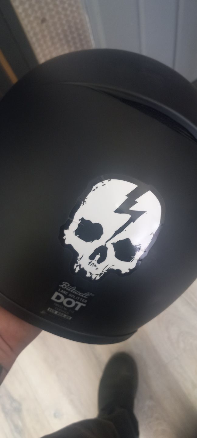 Customer photo review of SKULL LOGO STICKER