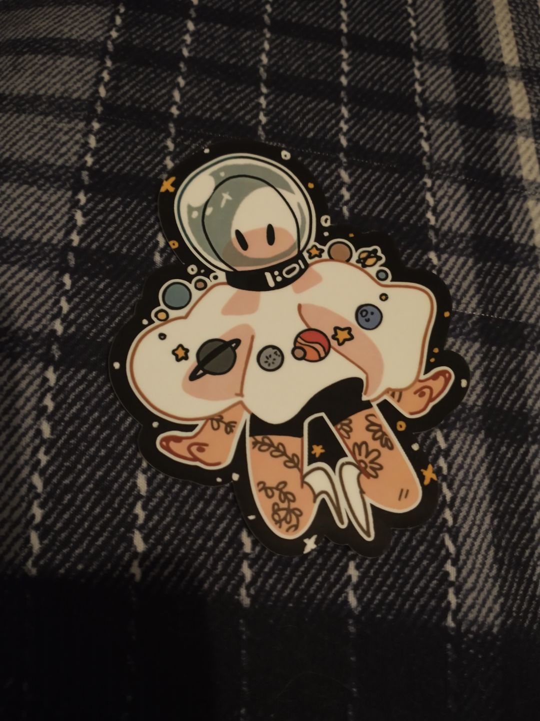 Customer photo review of Cute Space Ghost Stickers! : V5