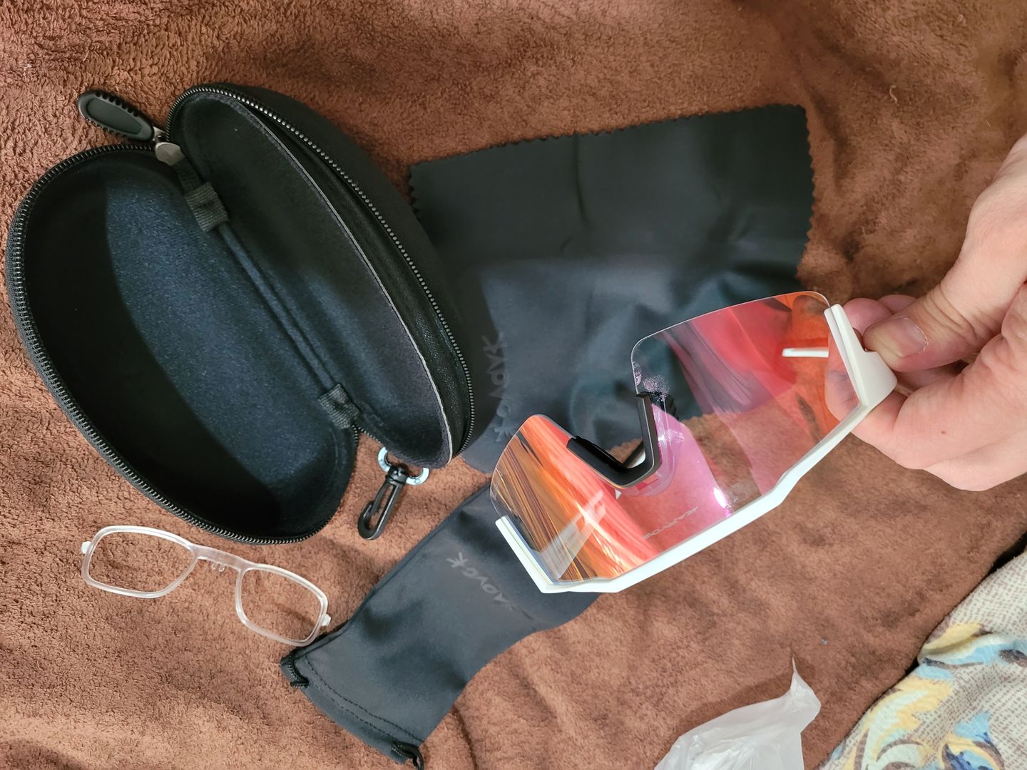 Customer photo review of REVO KE9023 Red Blue Photochromic Sunglasses