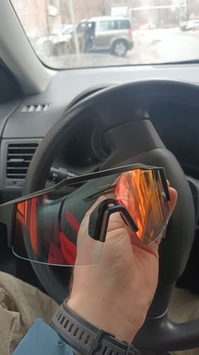 Customer photo review of REVO KE9023 Red Blue Photochromic Sunglasses