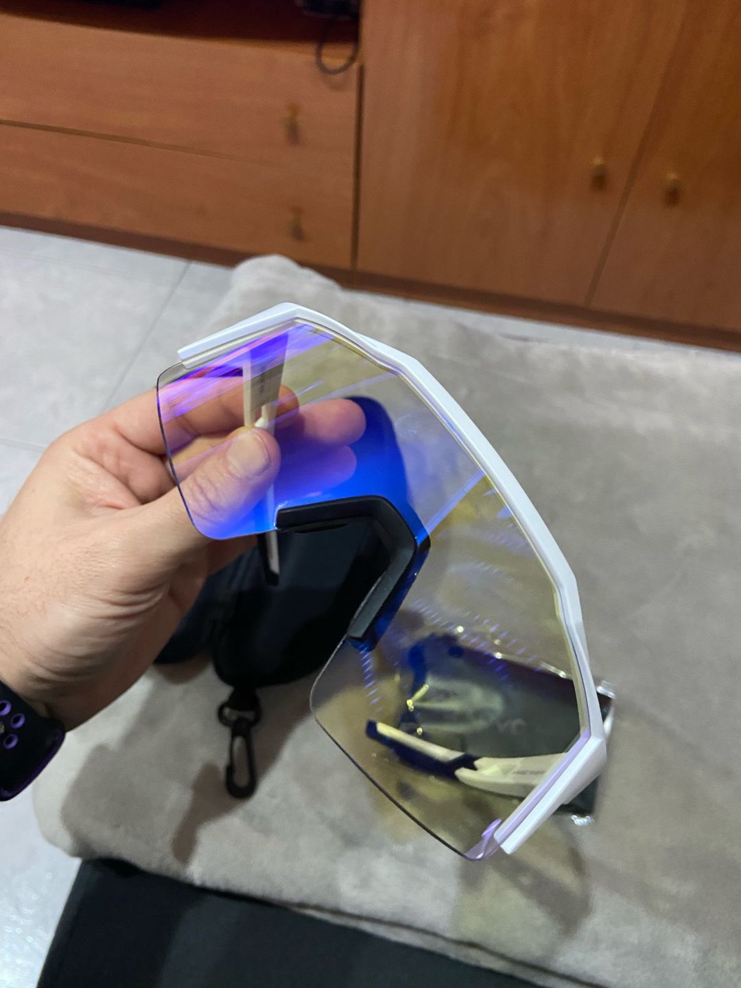 Customer photo review of REVO KE9023 Red Blue Photochromic Sunglasses